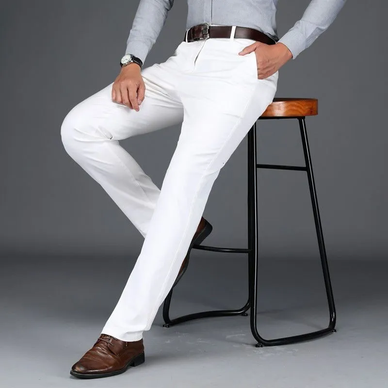 Mens trousers pants British style casual dress pant with zipper fly, 100%  cotton, capri length, relaxed fit for autumn and winter from Dhgate Mens  Pants - price 58.16