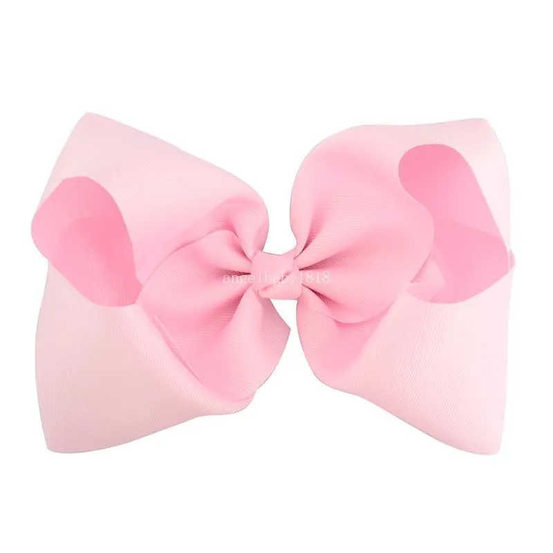 8 inch Solid Color Grosgrain Ribbon Bows Hair Clips Cute Girls Large Handmade Hairpins Barrettes Kids Hair Accessories