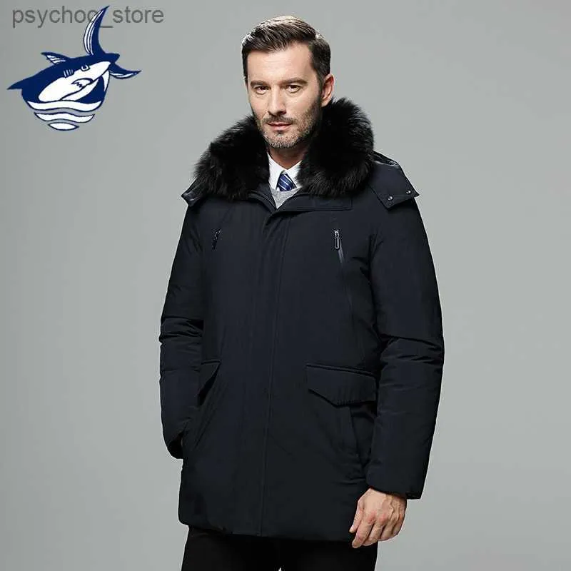 Men's Down Parkas Men's winter jackets thick warm 90% white duck down jacket Russia winter coat men waterproof men's windbreakers overcoat 5XL Q230831