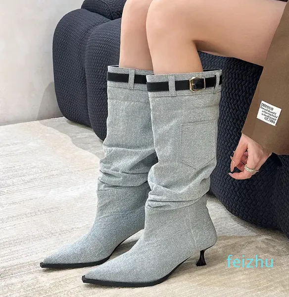 Jeans online long boots