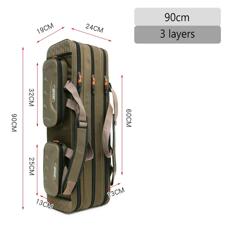 Outdoor Bags 2/3/4 Layer 80/90/100/120CM Fishing Bag Multifunctional Fishing  Rod Reel Lure Pole Storage Bag Case Fishing Gear Tackle XA153G 230831 From  31,15 €