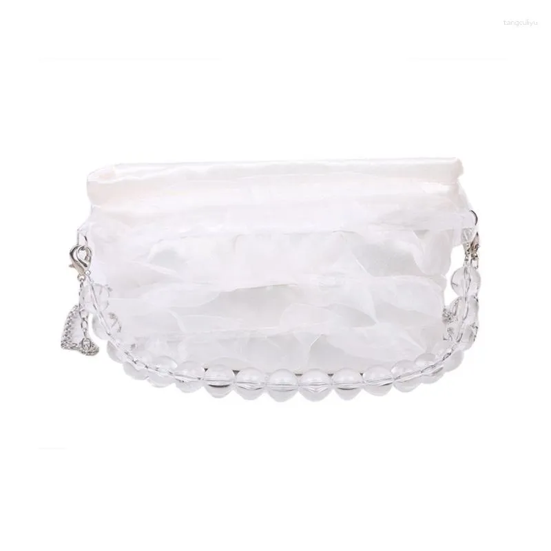 Sacs à cosmétiques Sac à main de seau de perles tout-assorti pour femmes filles élégant sac à bandoulière perlé dames bandoulière Shopping datant E74B