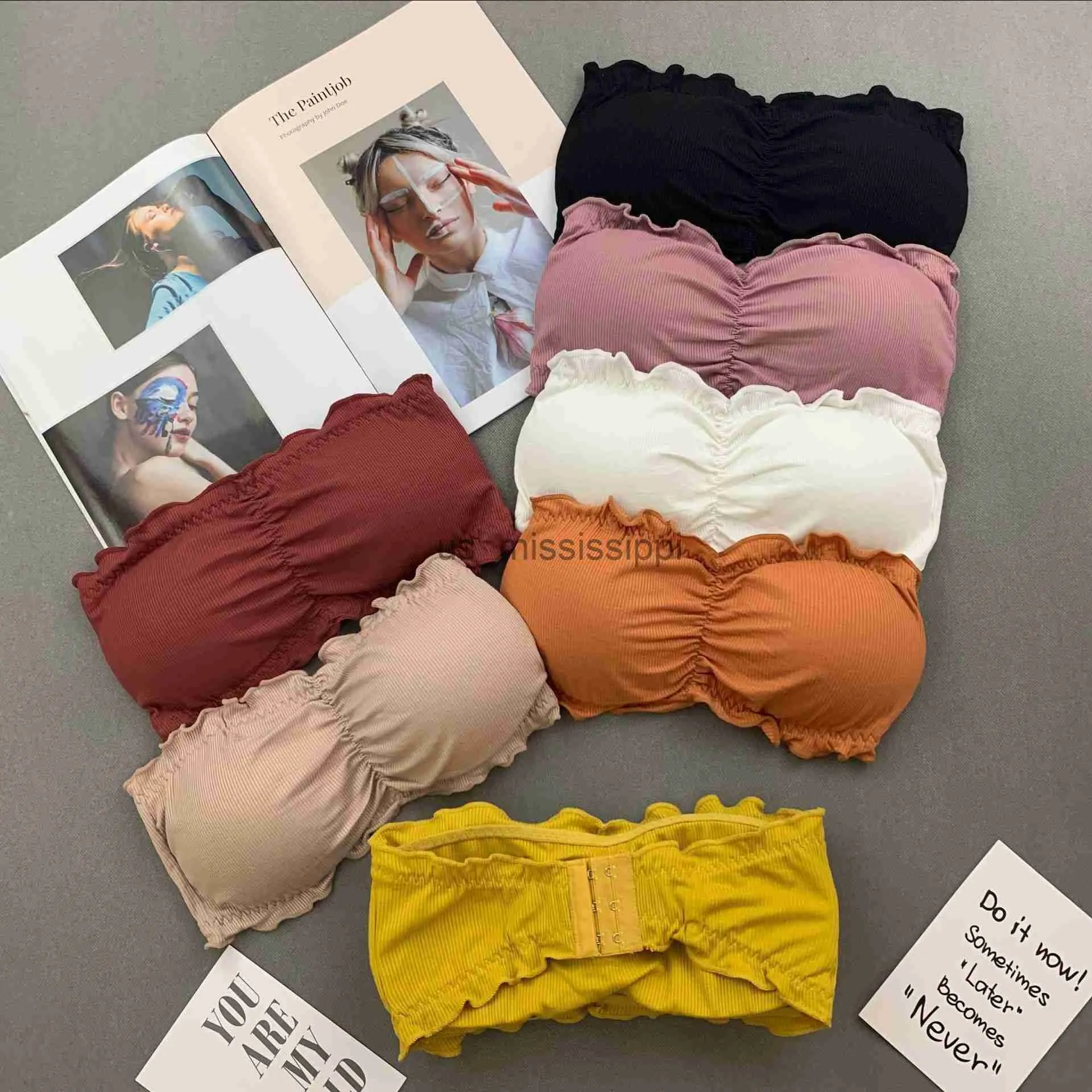 Andere Gesundheitsschönheitsartikel 3D Sexy Dessous Nahtloser Sport-BH U-Typ Rückenfreier trägerloser Top-BH Push-Up-Bralette Büstenhalter Damenunterwäsche yh723 x0831