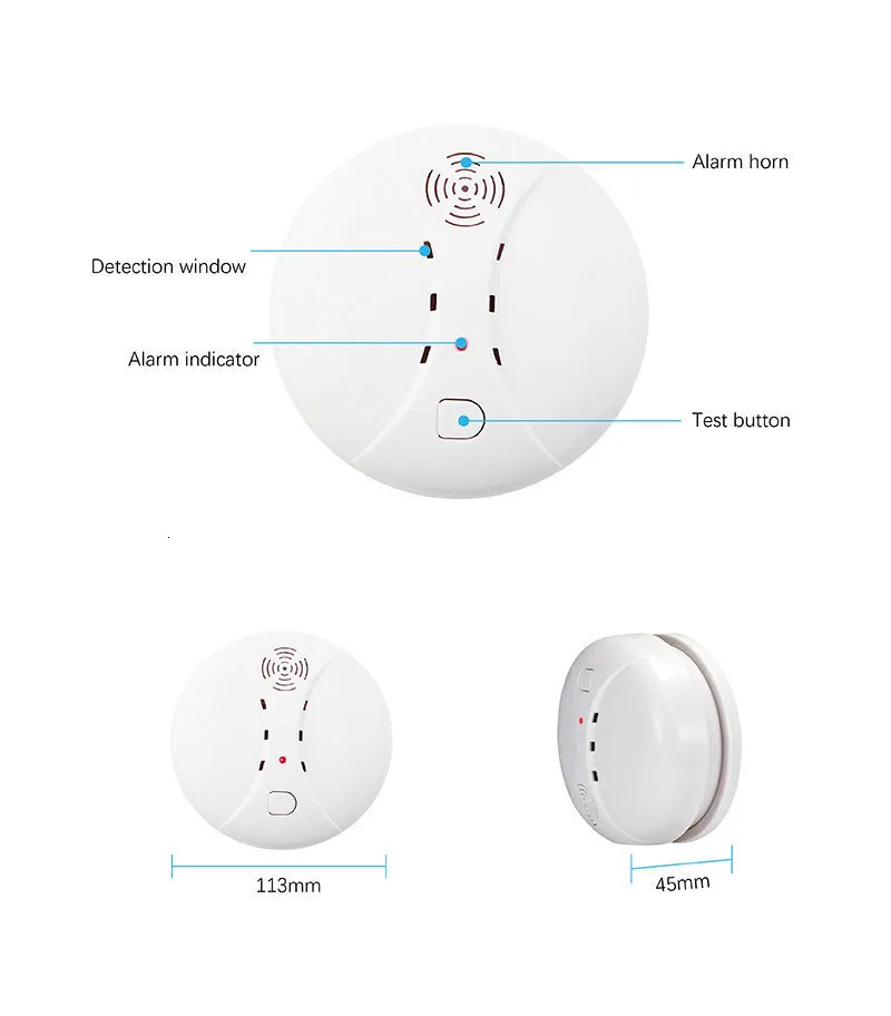 Wireless Smoke Detector: Fire Safety for Home & Kitchen