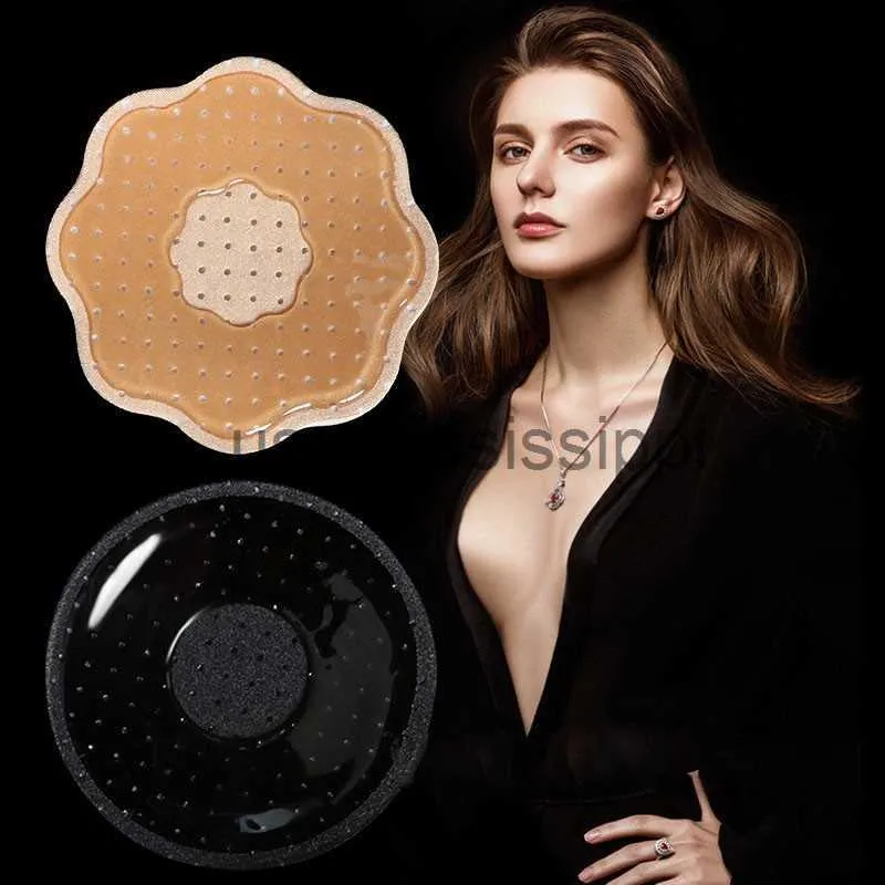 Borstkompres Herbruikbare Onzichtbare Siliconen Nipple Cover Zelfklevende Borstbloemblaadjes Mat Stickers Ademende Pasteitjes Beha Accessoires voor Vrouwen x0831