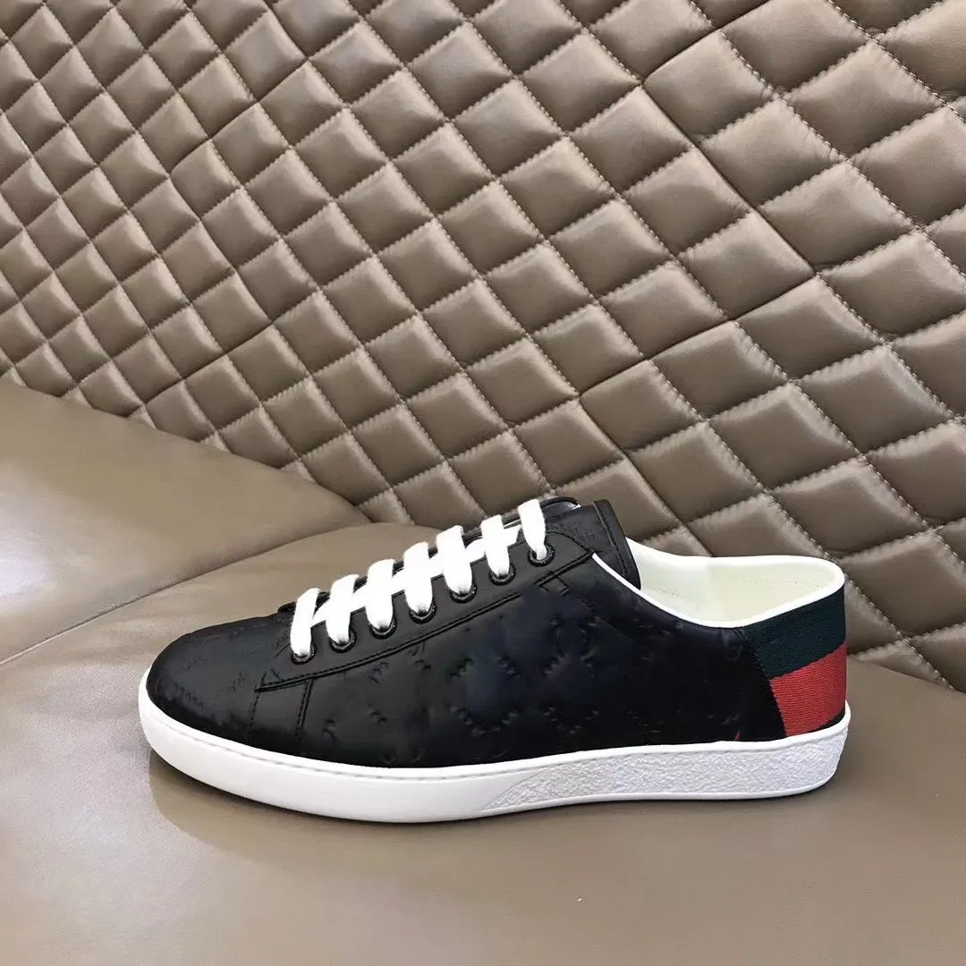 Męskie kobiety Ace Sneakers Buty Włochy Włochy Luksusowy biały zielony czerwony pasek Włochy Włochy Drukowane pszczoły Treakerów Sports Ace Sneakers