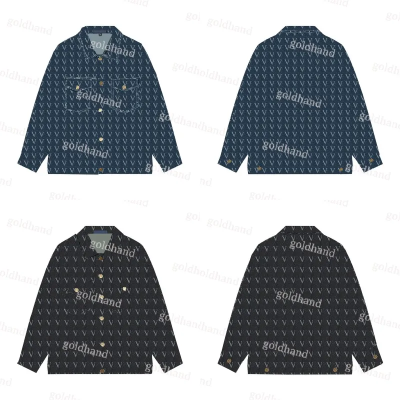 Cappotti da uomo vintage di lusso firmati giacche stampate con lettere camicie a maniche lunghe in denim giacca cappotti caldi autunno inverno