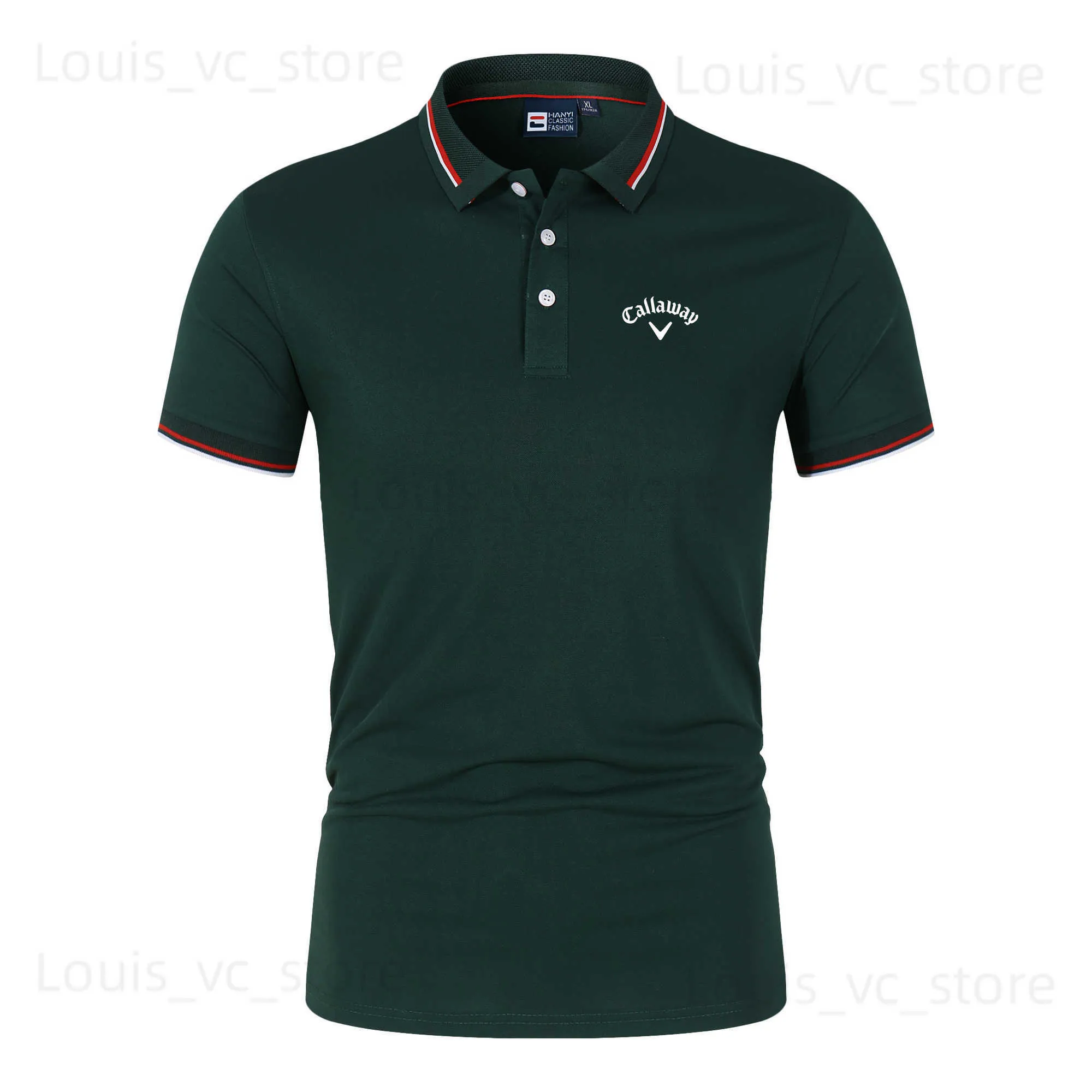 Herenpolo's Callaway's nieuwe ontwerp 2023 zomer herenpoloshirt met korte mouwen populaire casual unisex kleding revers top T230831