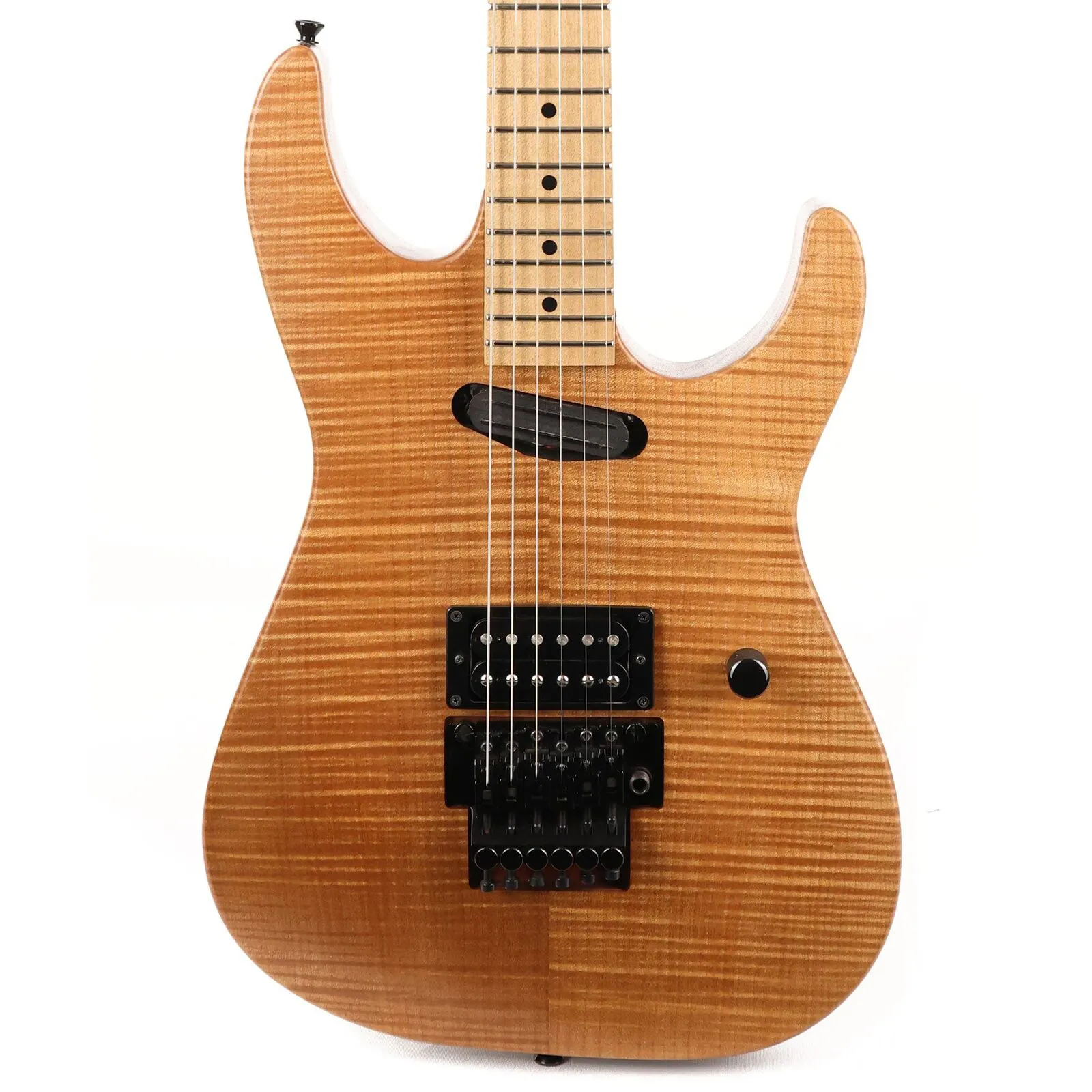 E S P Custom Shop Kamikaze Mahogny med Flame Maple Top Electric Guitar som samma av bilderna