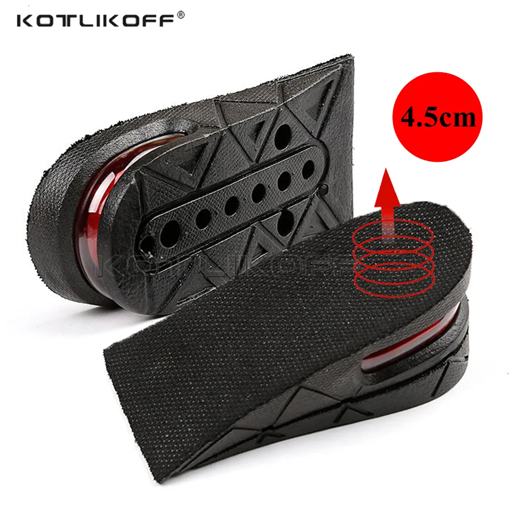 Acessórios de peças de sapatos KOTLIKOFF Palmilha de aumento de altura invisível ajustável 2 camadas 3CM4.5CM Almofadas de almofada de ar Solas de elevador Inserções de palmilhas para sapatos 230831