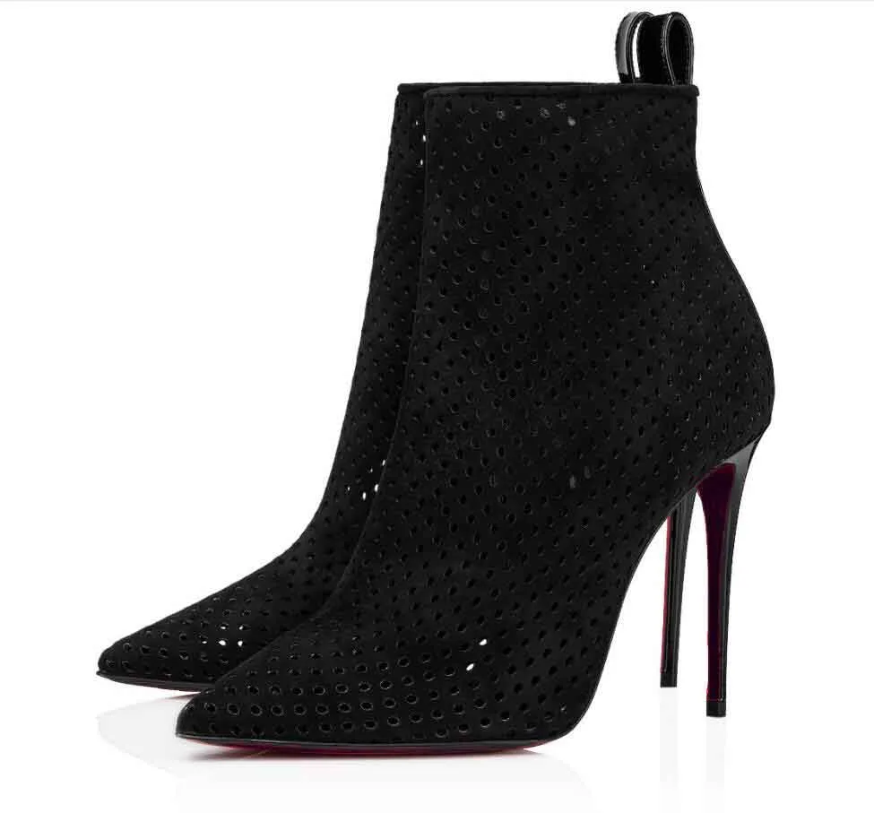 Kate Boot Women Boots Paricy Booty Sexy High Heel Pumps مصنوعة من جلد الغزال الجلدي المدبب