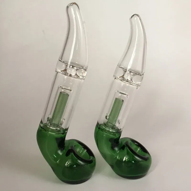 6 Inch Glass Sherlock Pocket Bubbler Pipe Heavy Wall Glass design Smoking Spoon Pipe for dry herb