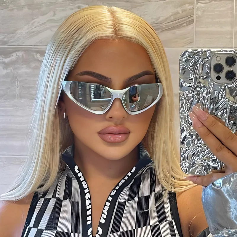 Новый панк y2k Scycy Girl Sunglasses Fashion Женщины на открытом воздухе спортивные солнце