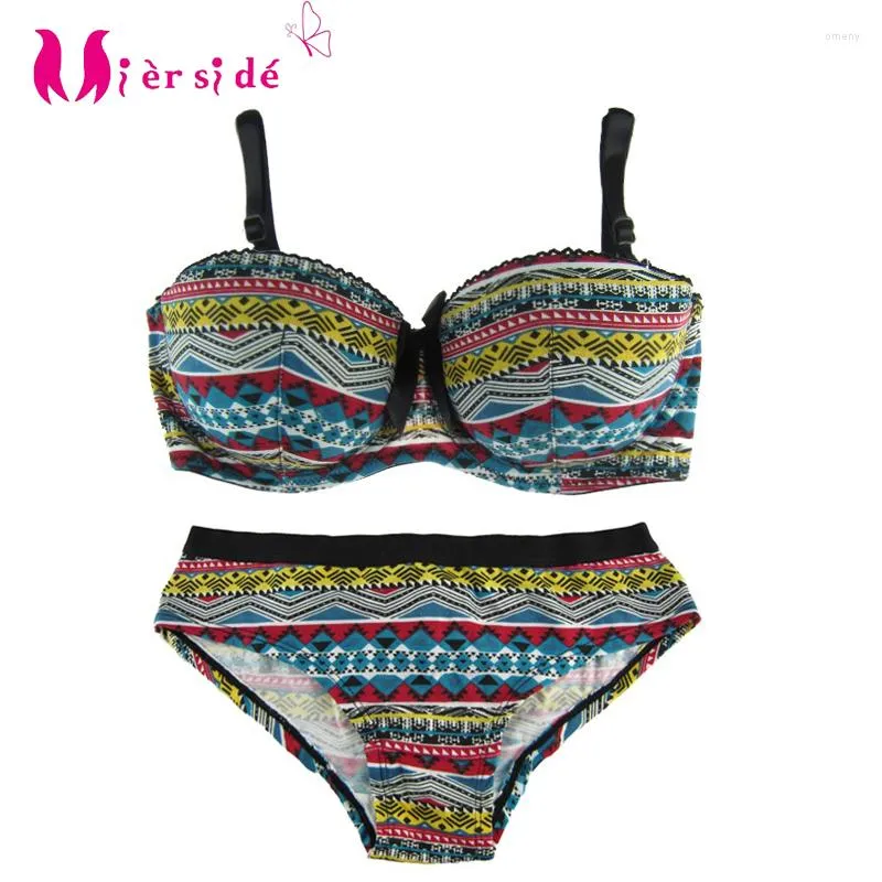 Mierside Strapless Cotton Bra & Brief Set Back Sexy & Colorful Push Up,  European Sizes 32 38A/B/C/D 20114 From Omeny, $14.74