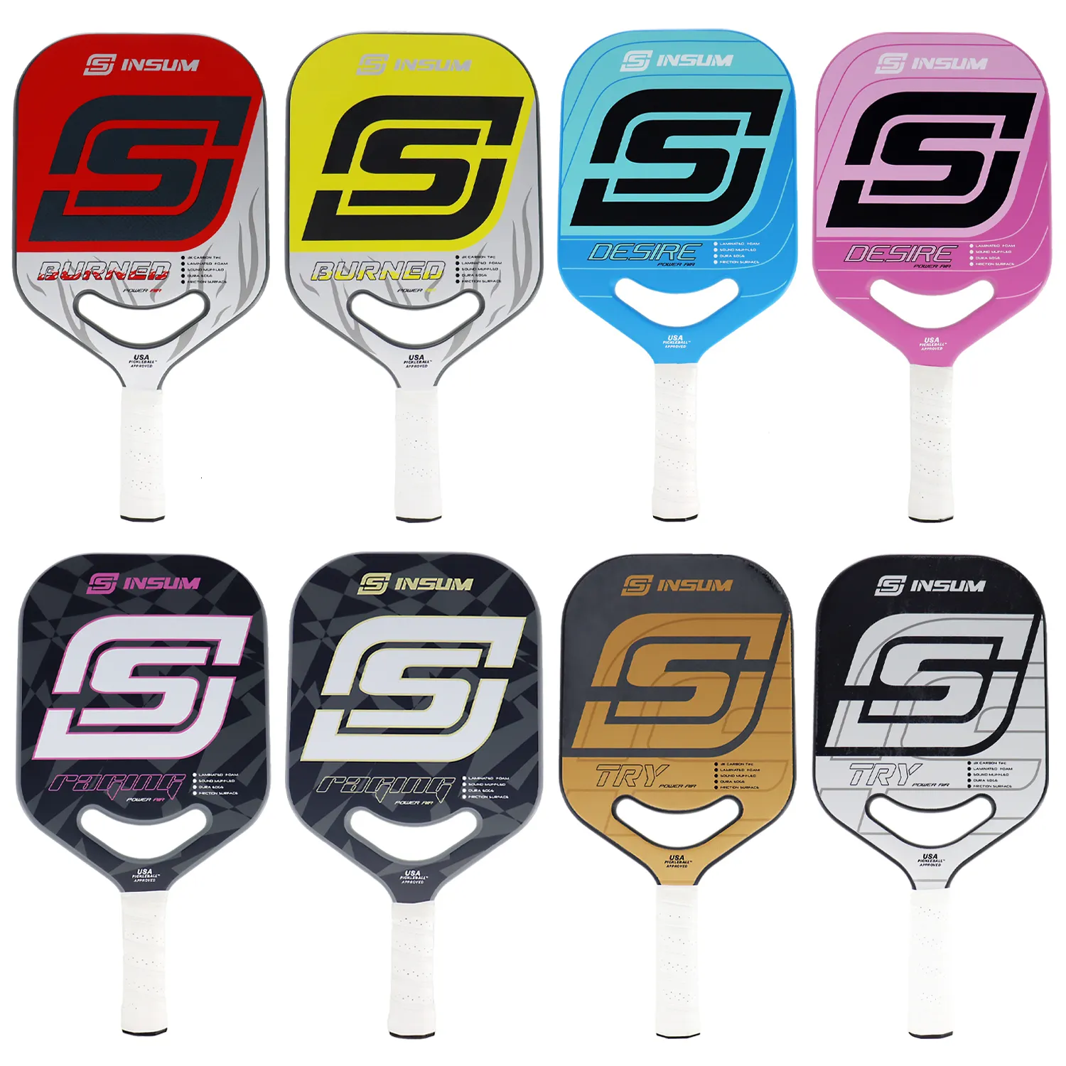 Squash Racquets INSUM 100% / 3K Carbon Fiber Friction Pickleball Padel PP Honeycomb Core Pickleball Paddle Racket for Pickleball Sports Training 230831