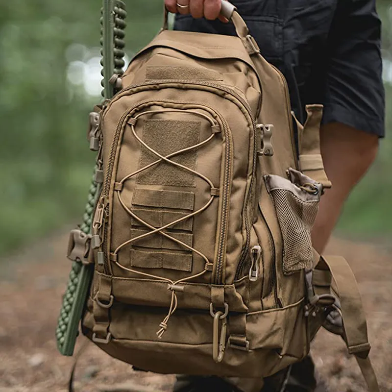 Pakiety plecakowe duże zdolności wojskowe taktyczne plecak armia szturmowa sztuka na zewnątrz 3 -dniowy rozszerzalny podróż do wędrówek Molle Bug Out Bag 230830