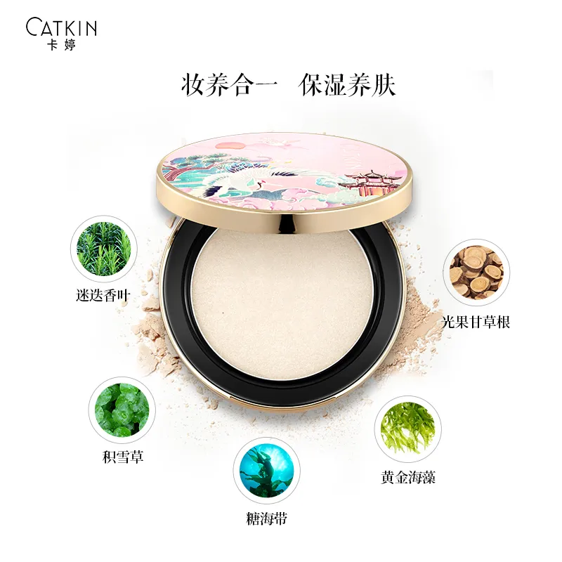 Corps Glitter CATKIN – fond de teint en poudre pressée pour le visage, Compact, mat, dissimule la couleur, corrige les pores, légèreté, soyeux, lisse, Texture crémeuse, y230830