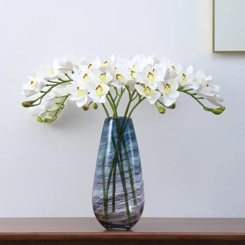 Fleurs décoratives artificielles Cymbidium fleur maison salon décoration faux mariage bonsaï