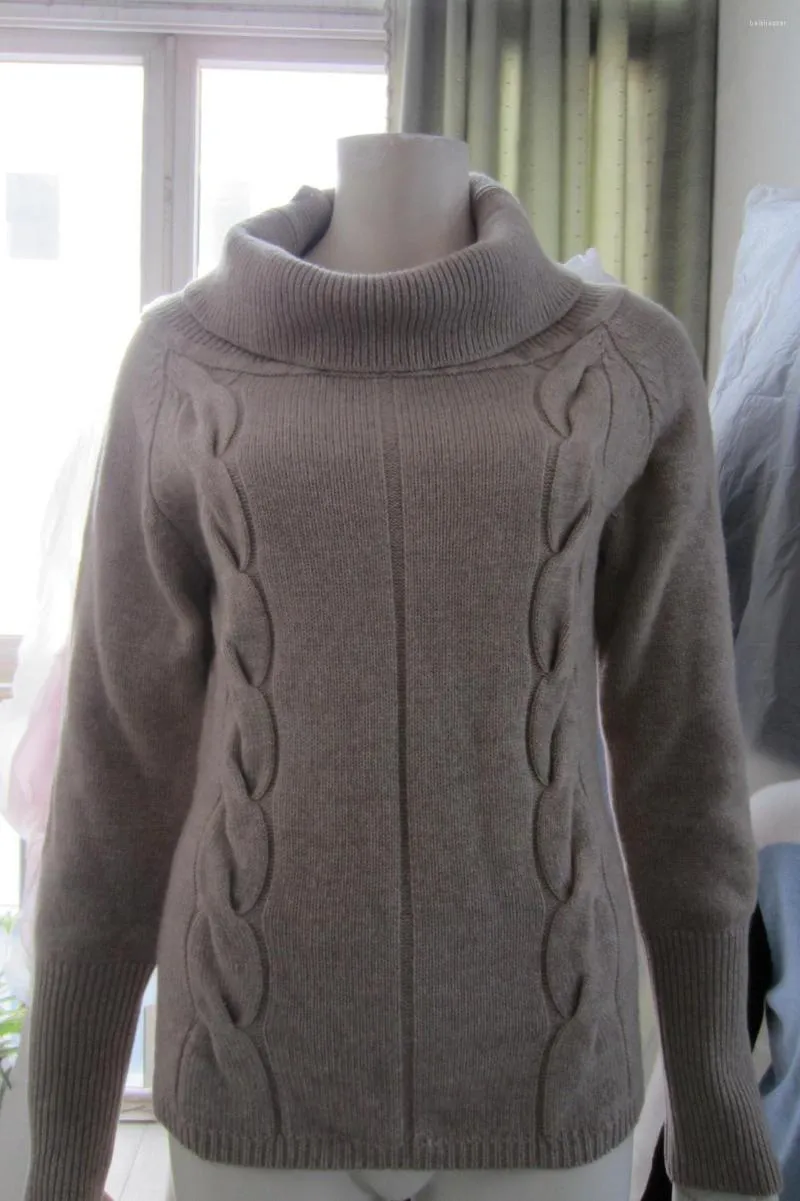 Damenpullover Kaschmirpullover Damen Winter Warm Mode Dicker Pullover Braun Hohe Qualität Gebrochene Größe Lagerräumung Großer Ausverkauf