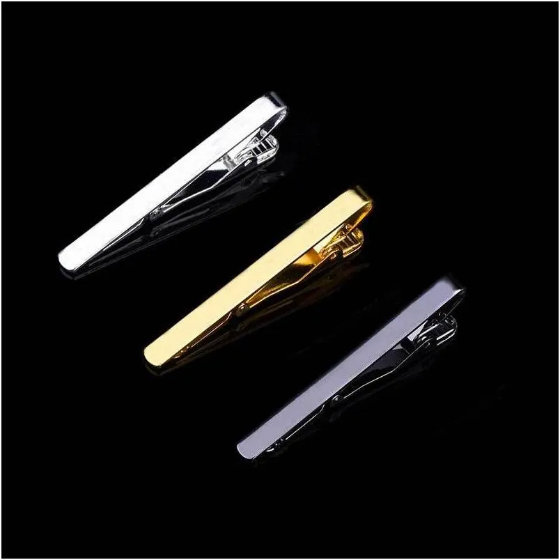 Tie Clips Simple Metal Sier Gold Clip For Men Necktie Clasp Gentleman Bar Practical Pin Jewelry Gift Drop Delivery Cufflinks Clasps Dhxgq