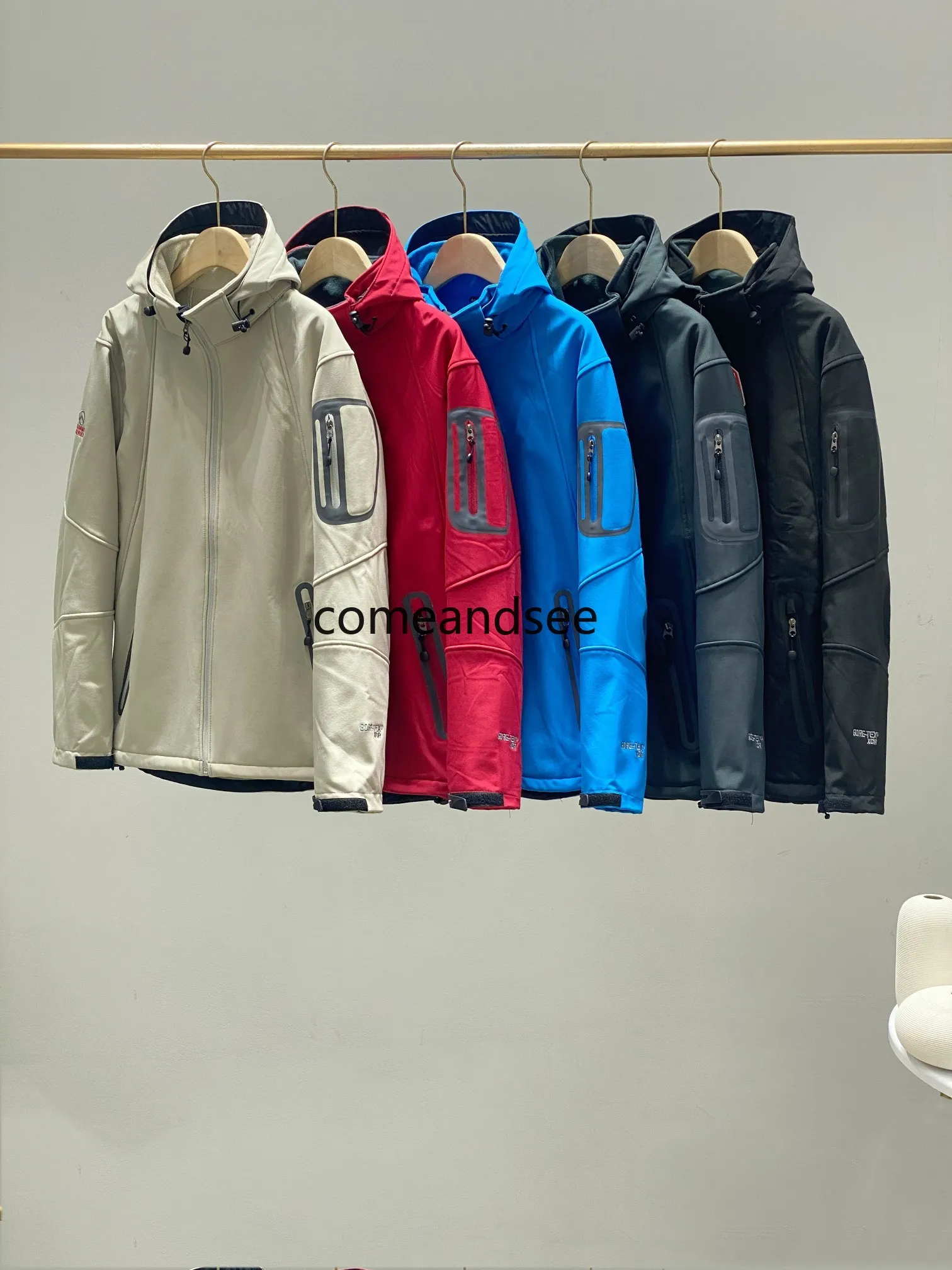 Kurtki męskie kanadyjska arc sztuka projektant kurtki Mężczyźni Women Waterproof Hardshell Hooded Coat Cardigan Windbreaker Outdoor Sportswear Hoodie