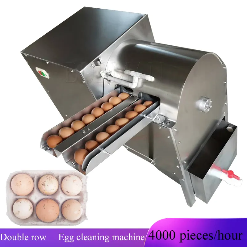 Двойная ряд Электрическая стиральная машина для яиц с куриной утиной утиной для очистки птицеводства для яиц