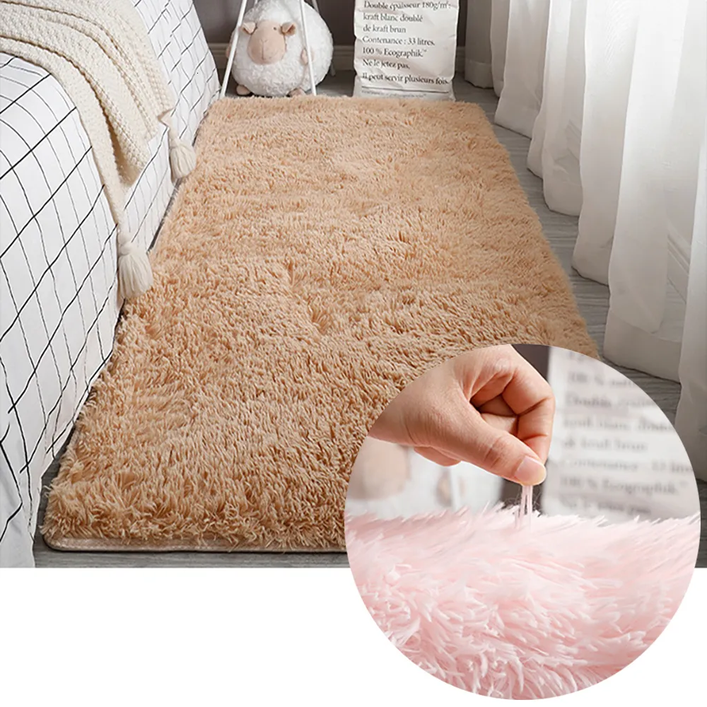 Cartoon Soft Blanket Bedroom Room Imitation Cashmere Rectangular Cushion Carpet Cute Mat