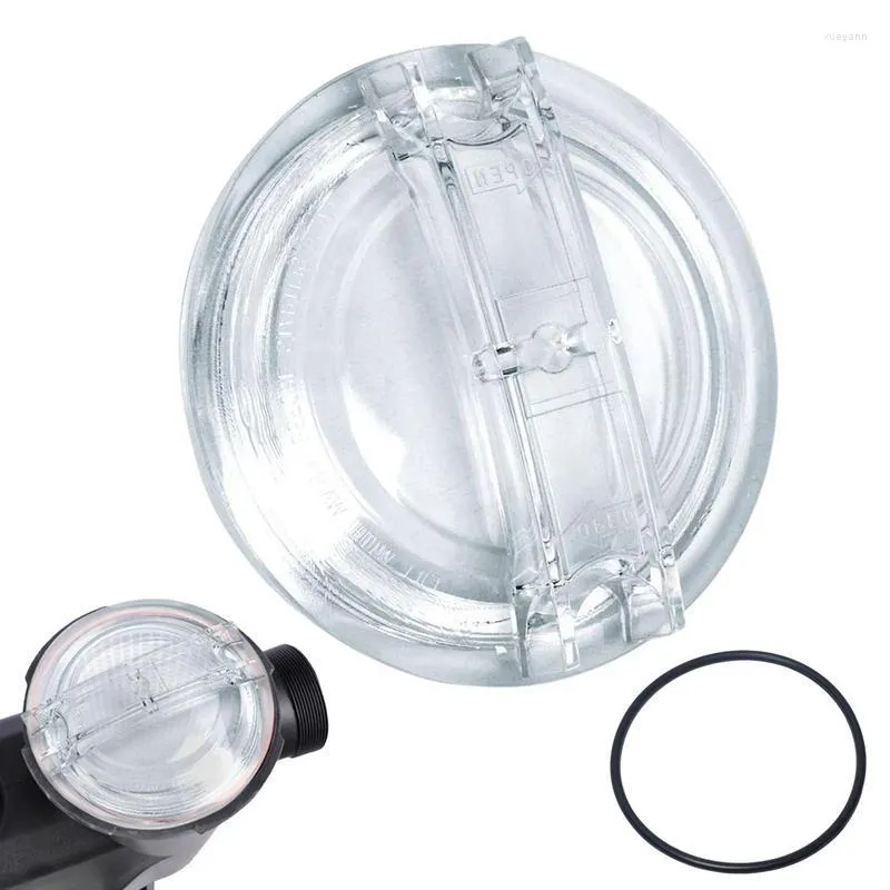 Badtillbehör Set Trådsfilter Cover Replacement Pump Lid med 1 O-ring Påverkningsbeständig transparent högtemperaturbeständig