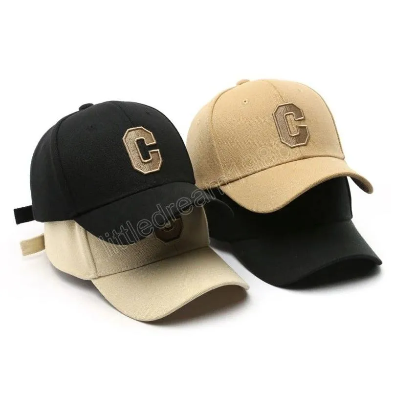 Ball Caps Cotton Baseball Cap For Me Women Fashion Letter C Embroidery Visor Snapback Summer Sport Sun Hat Drop Delivery Accessories H Dhddl