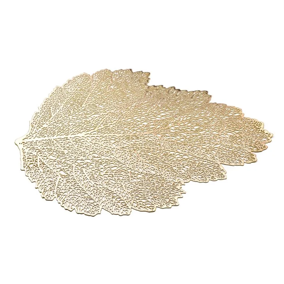 Napperon de Table en PVC, Simulation de feuille de plante, sous-verres décoratifs, décoration de la maison, 250t