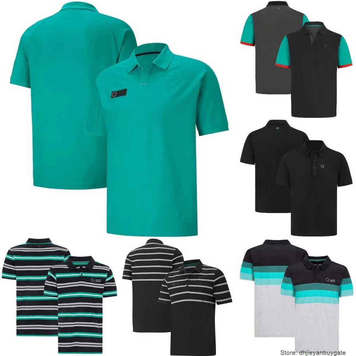 F1 polo camisas verão lapela camiseta motorsport camisa de secagem rápida fórmula 1 equipe t camisa mesmo estilo fãs de corrida camisetas