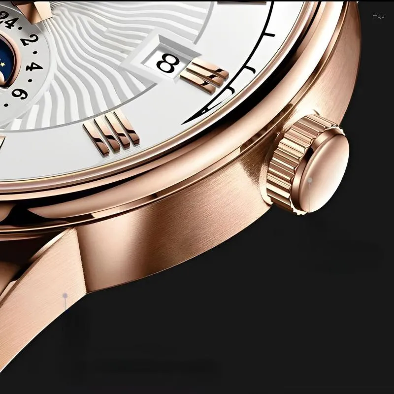 Zegarek 2023 Męski kalendarz Watch Speisher i modny skórzany pasek kwarcowy luksusowy prezent na rękę z upuszczeniem patekphilippe 668