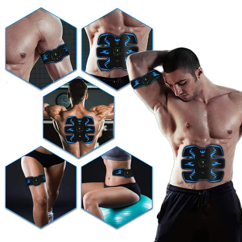 Diğer Masaj Ürünleri Kas Stimülatör EMS Abdominal Kalça Eğitmeni LCD Ekran Toner USB Abs Fitness Eğitimi Ev Salonu Kilo Kaybı Vücut Zayıflama 230831