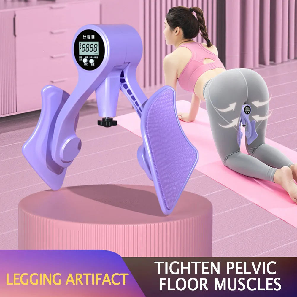 Other Massage Items Digital Thigh Master Exerciser Strength Adjustable Pelvic Floor Muscle Trainer Battery Powered Men Women Home Fitness Equipment 230831