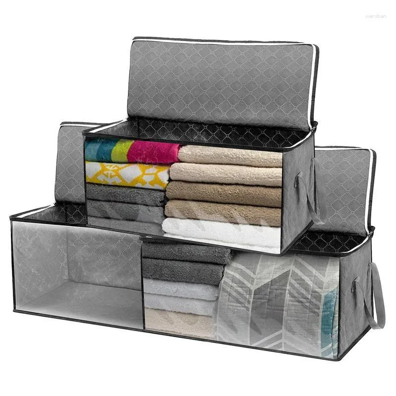 Storage Bags Clothes Bins Under Bed Containers With Reinforced Zipper