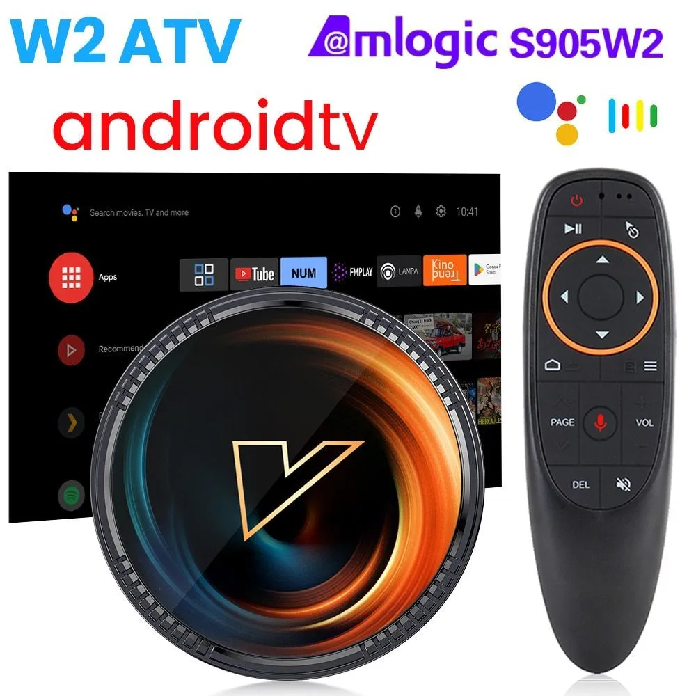 トップボックスW2 ATVテレビボックスAndroid 11 AMLOGIC S905W2サポート4K AV1 2.4 5G WiFi BT with Google Voice Remote 2G16G 4G32G 64G SMART TV BOX 230831