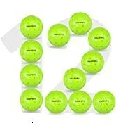 Pickleball Balls, Outdoor Pickleball Balls, USAPA Approved 40 Holes Pickle Balls for Tournament P...