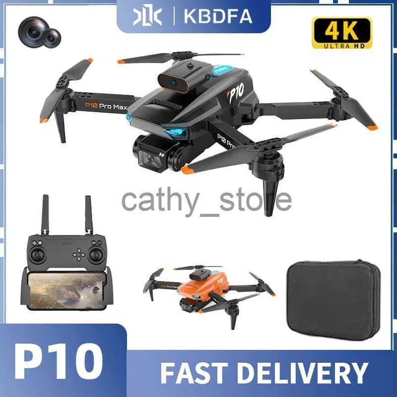 محاكاة KBDFA New P10 8K Drone Professional FPV Dual HD Camera ESC WIFI 5G Transmission Quadcopter Dornbance Drone Drone للأطفال X0831