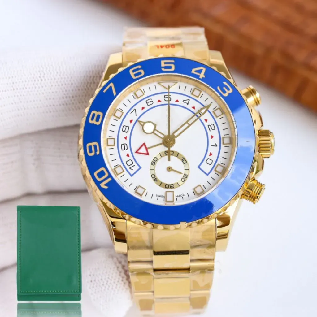 AAA Highquality Watches Designer Mens Watch Luxury Watches Montre Yachtmaster Movement Wristwatches Men Gold Watch Automatic Waterproof Yacht President Master