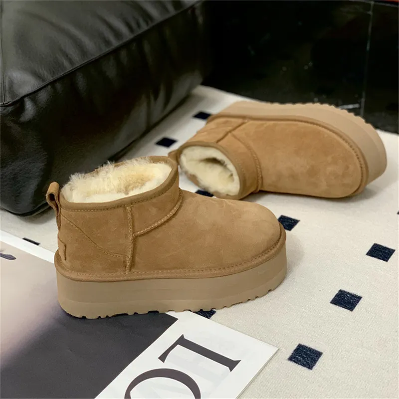 Designer Classic Ultra Mini Boots Snow Boot Platform Women Men Fur Slipper Slide Tasman Tazz Chestnut Sand Mustard Seed Beige Driftwood Australian Winter Ankle shoe