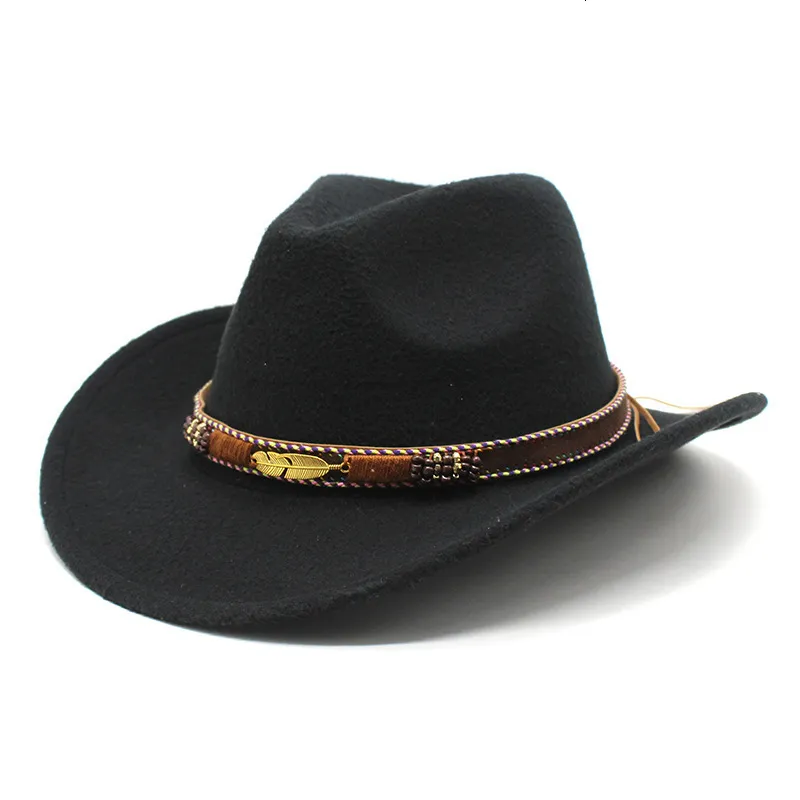 Szerokie brzeg kapelusze wiadra moda kowbojska czapka kowbojska dla mężczyzn kobiety Fedora Caps Church Panama Cowgirl Jazz Cap Sombrero Vaquero Hombre 230830