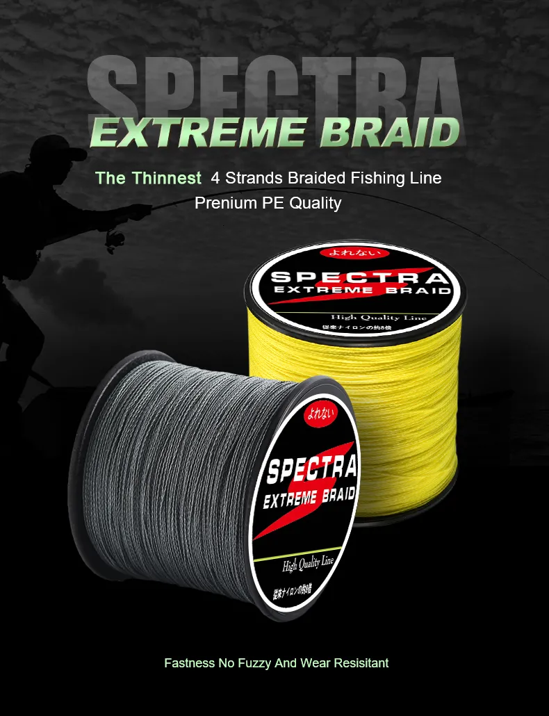 6-80lb 4 Strand PE Braided Multifilament Fishing Line - China