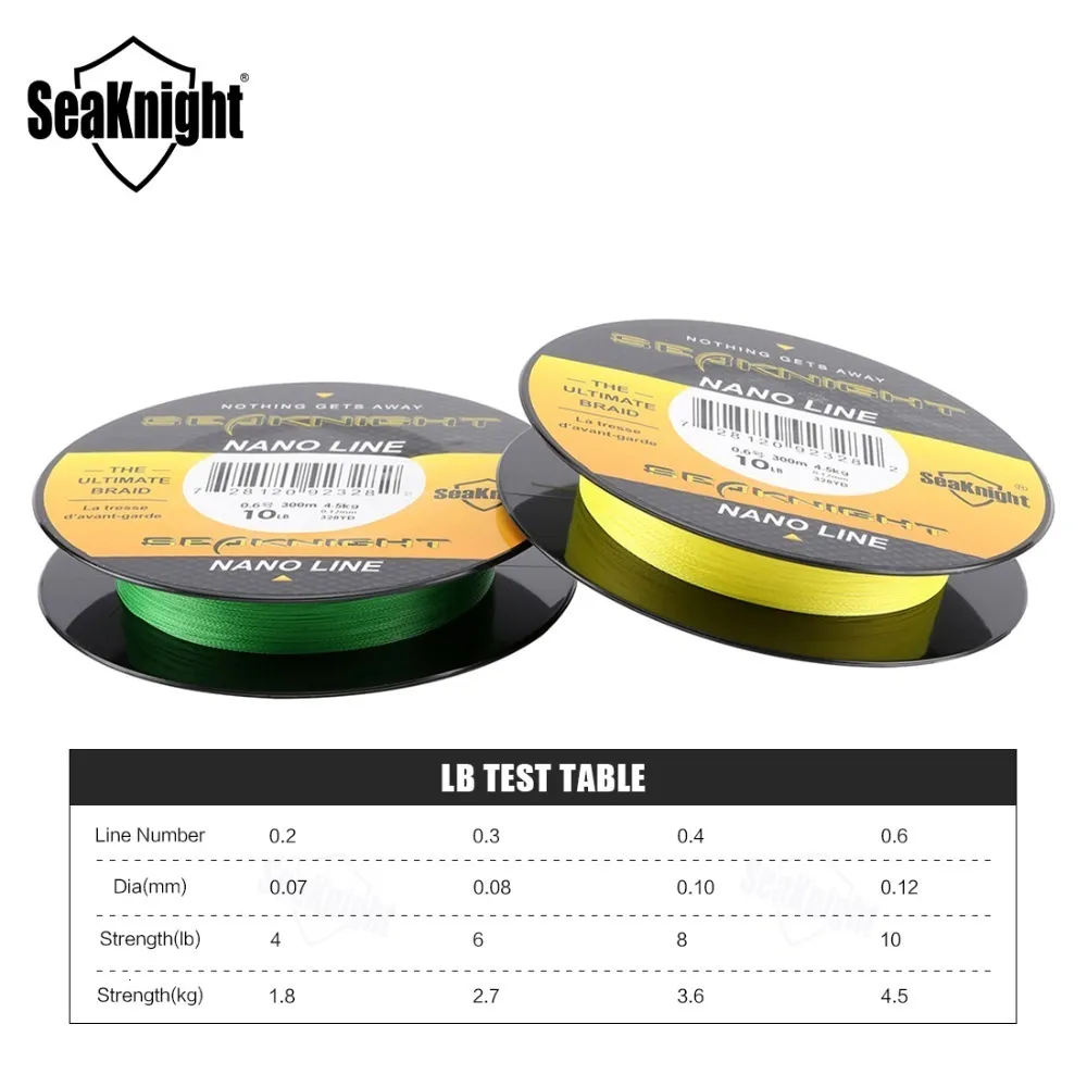 Braid Line SeaKnight Brand NANO Series Fishing Lines 100M 300M 4 Strands  Braided Line Multifilament PE Fishing Line 4 6 8 10LB 0.07-0.12mm 230830