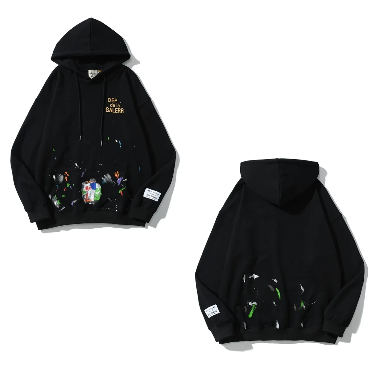 Designer Rapper Hoodies Men's Designer Hoodie: Streetwear Graphic Sweatshirt with Splash Ink ...