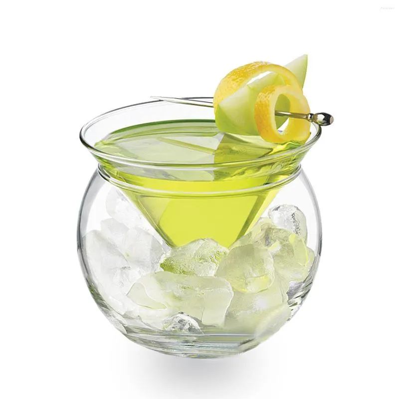 Wine Glasses 150/260ml Molecular Mixology Interlayer Triangle Cocktail Personality Nordic Glass Creative Cold Drink Cup