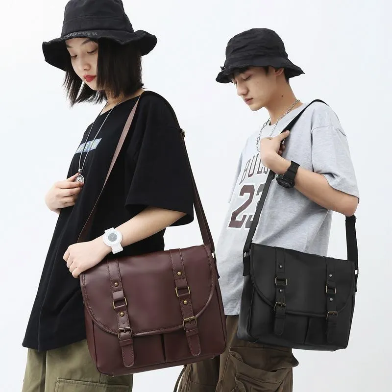 Briefcases Fashion Unsex PU Shoulder Bags Big Size Multi Pockets Messenger BriefcasesBriefcases