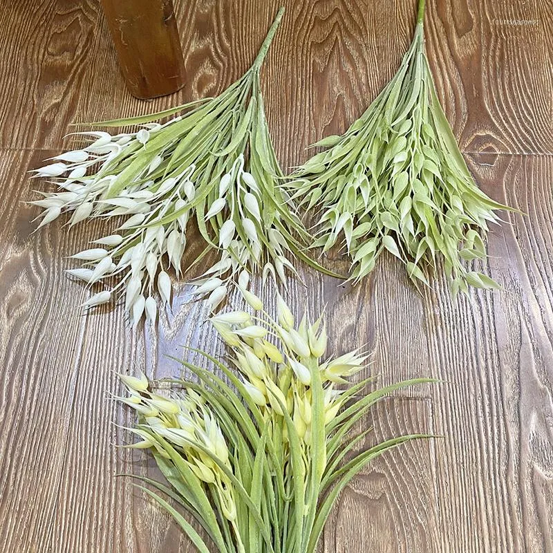 Decorative Flowers Fake Bouquet Wheat Barley Spike Plastic Home Living Room Decoration Props Cereal Sorghum