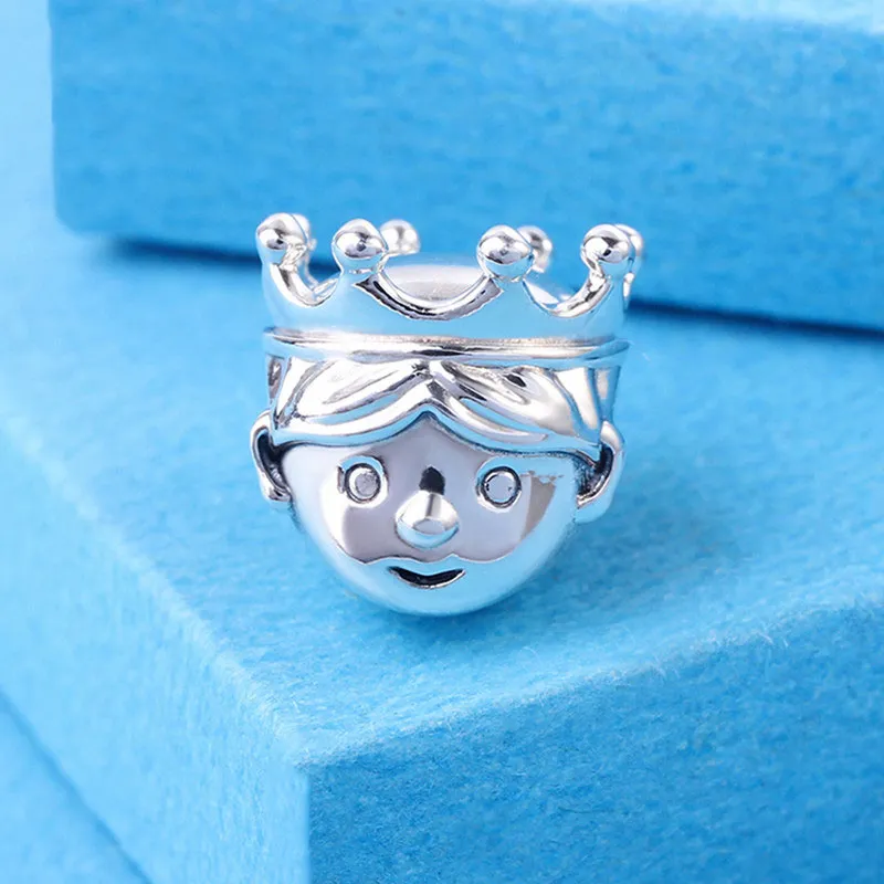 925 Sterling Silver Precious Prince Bead Fits European Jewelry Pandora Style Charm Mandets