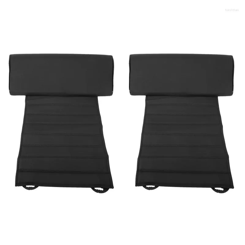 Capas de assento de carro 2x Universal PU Leather Perd Suport Support Extension tapete macio para o pé de almofada de joelho preto