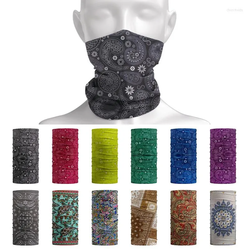 Шарфы Paisley Bandannas Outdoor Sport Sport Smeamless Tube Sece Gaiter Gaiter Face Щит мотоцикл мотоцикл велосипед